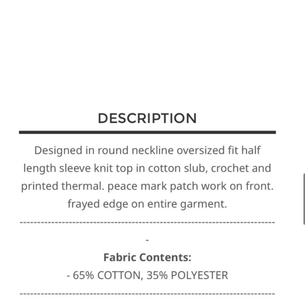 53 ❤️POL crochet peace top - Picture 6 of 6